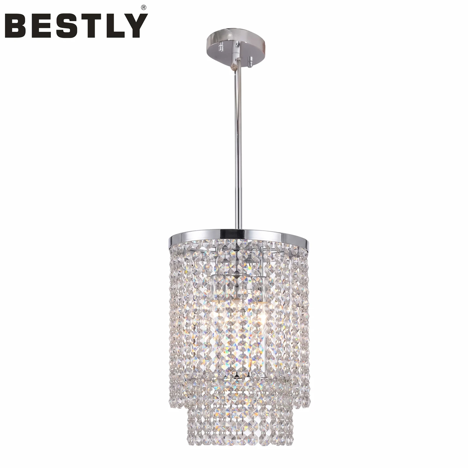 Modern Oval Layering Crystal Pendant Lamps Modern Oval Layering Crystal Pendant Lamps