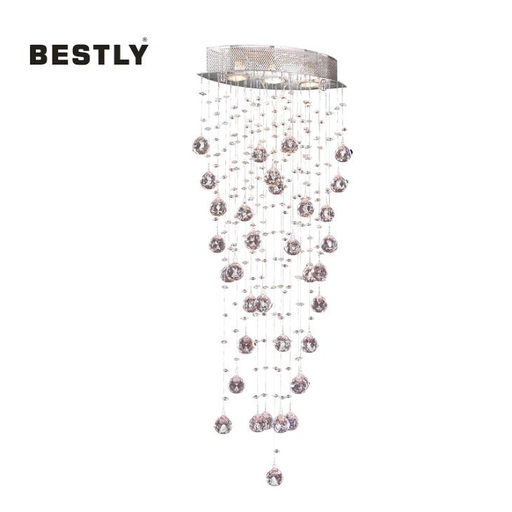 Nouvo mòd modèn ki ap dirije Crystal plafon lanp