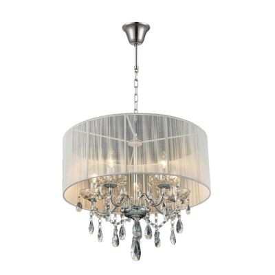 Klasik Crystal Chandelye Lighting ak lonbraj pou Kay