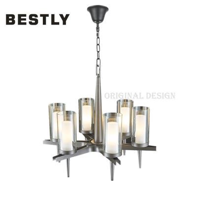 Chandelye kontanporen ak tout koulè glas glase