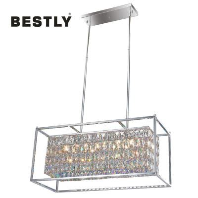 Style contemporain Rektang Crystal Pendant Lightings